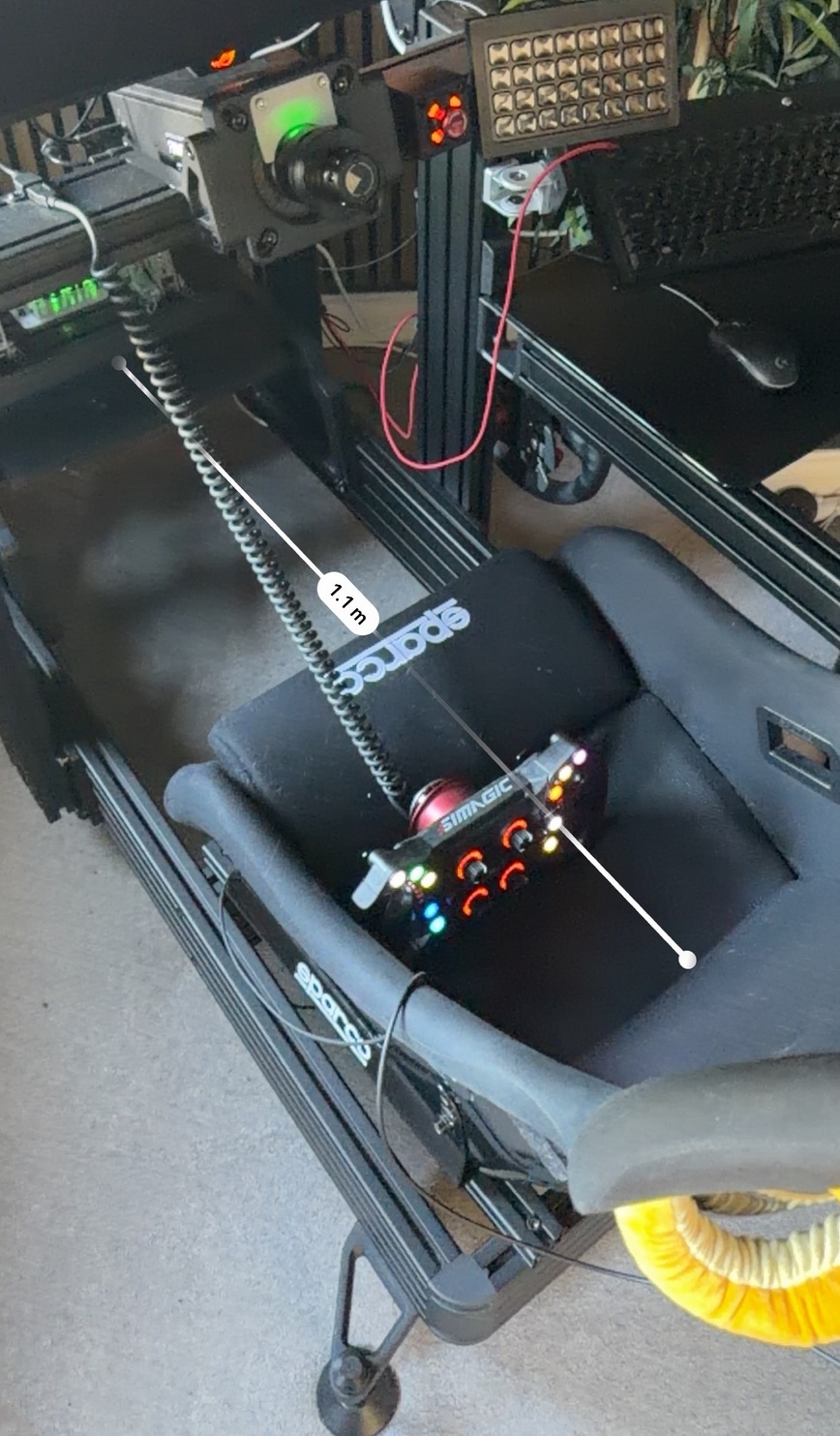 Seat to pedal heel distance measurement