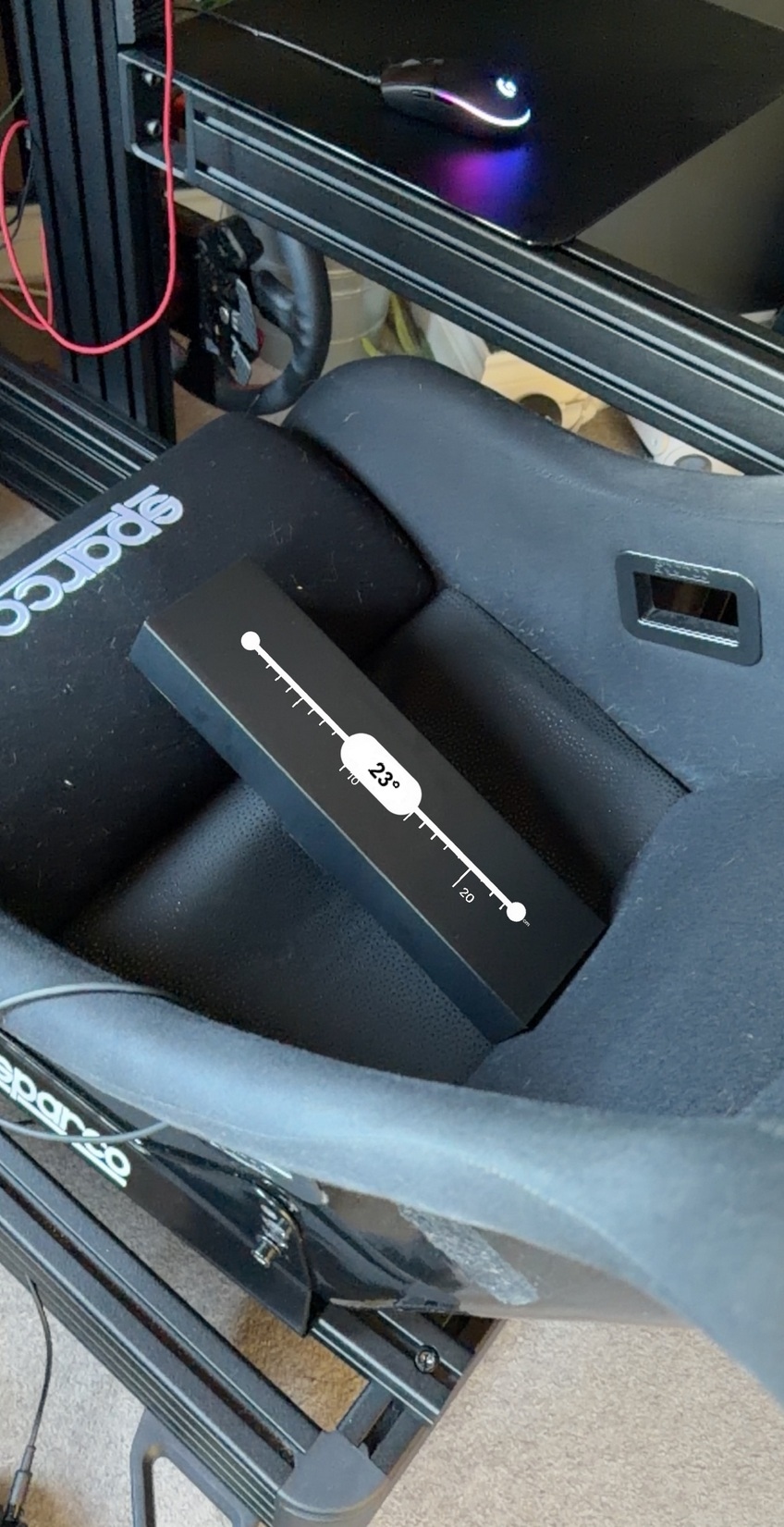 Seat base angle measurement