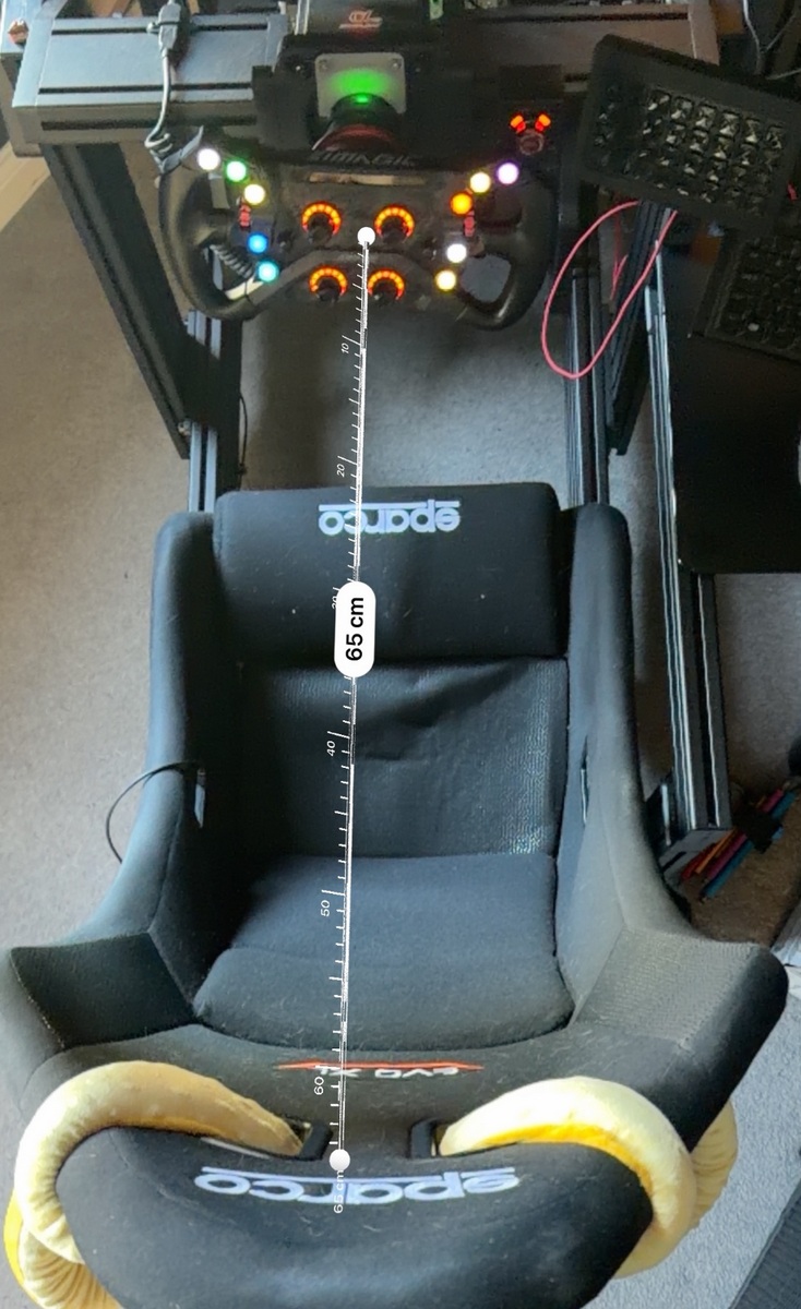 Head to wheel distance measurement